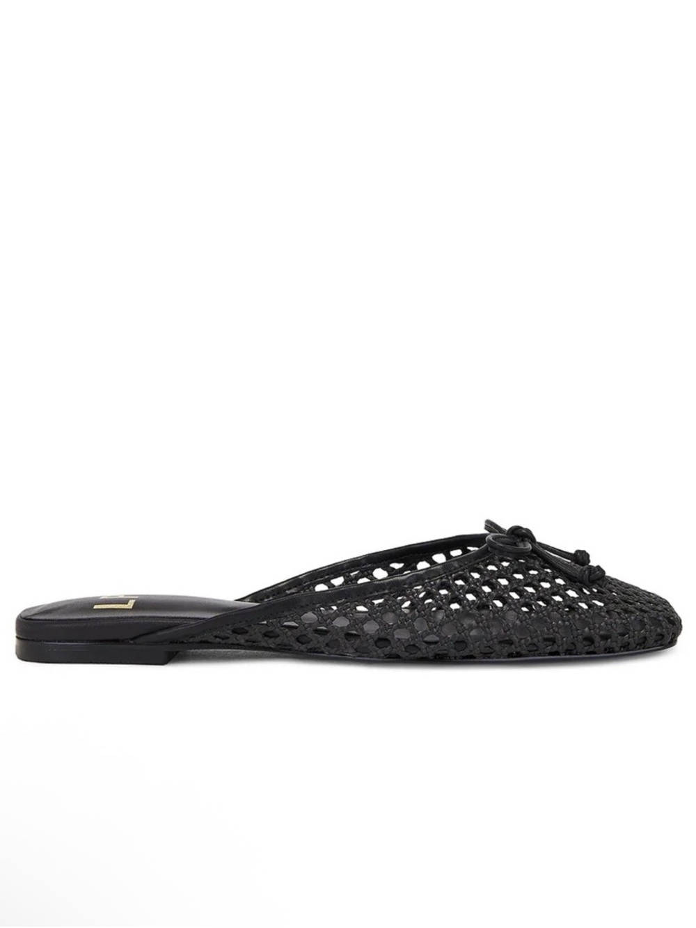 NEW LPA Milano Mules in Black Woven Leather 8.